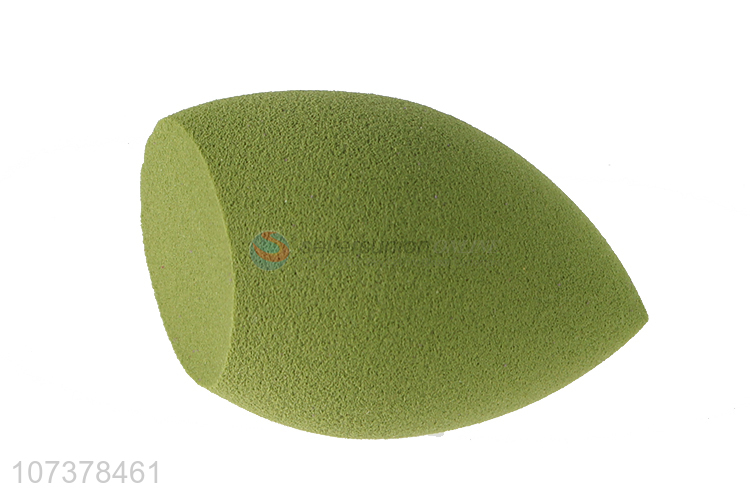 Hot selling 3D bevel olive shape women cosmetic powder puff makeup sponge