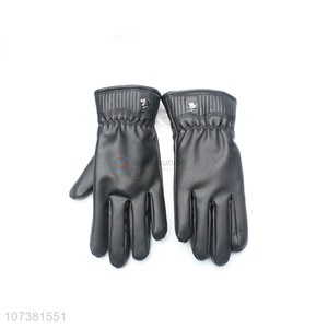 Factory Supply Customized Winter Adult Women Washed Leather Gloves