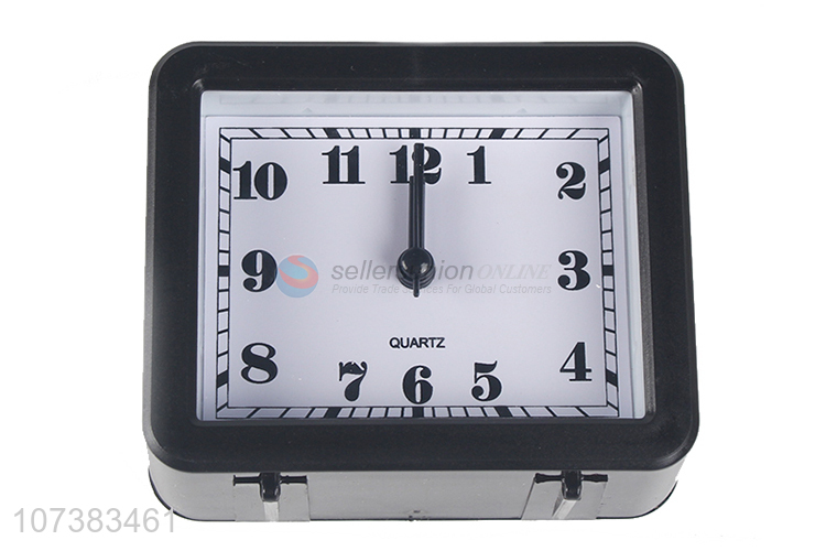 Fashion Classic Rectangular Plastic Home Office Decorative Desk Clock