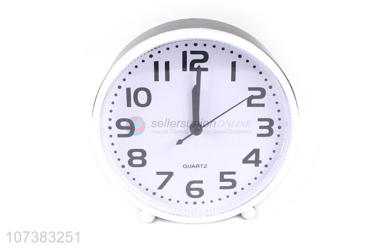 Promotional Round Plastic Alarm Clock For Home Decorative