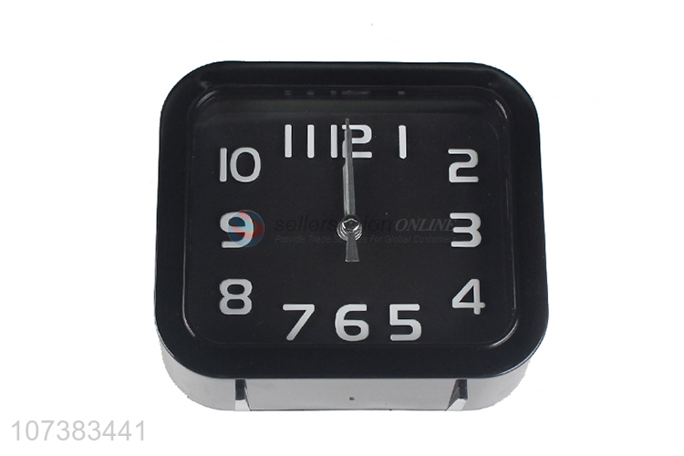 Hot Sale Square Small Plastic Desk Clock Best Quartz Alarm Clock