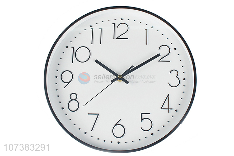 Suitable Price Round Shape Home Decorative Plastic Wall Clock