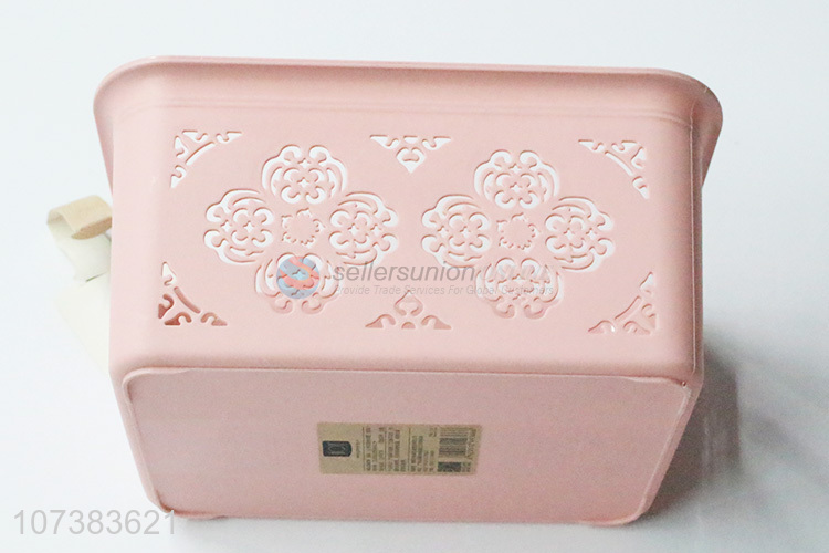 Fashion Style Plastic Storage Basket With Cover