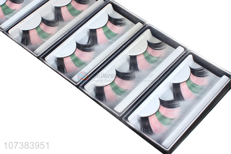 High Sales Woman Makeup Tools Fashion Colored False Eyelashes Set