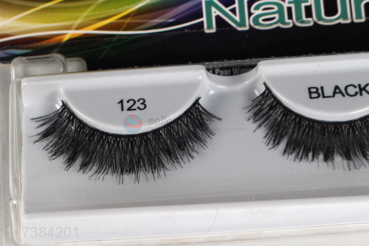 Top Selling Natural Dense Realistic Fashion Black False Eyelashes