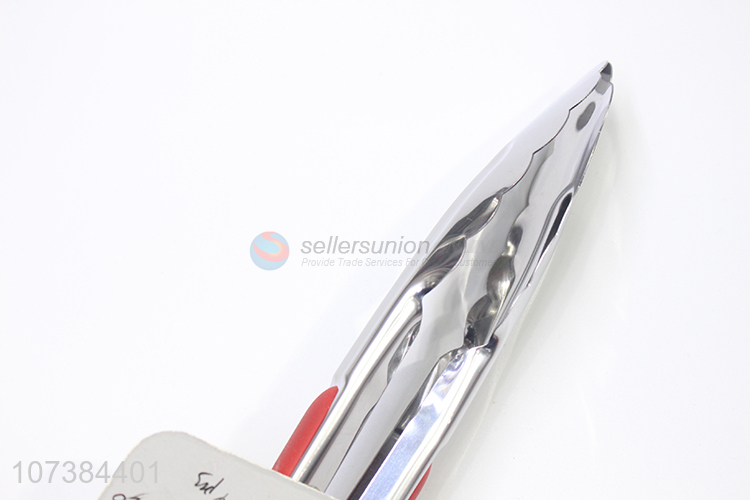 Hot sale 9 inch kitchenware stainless steel food tong serving tongs