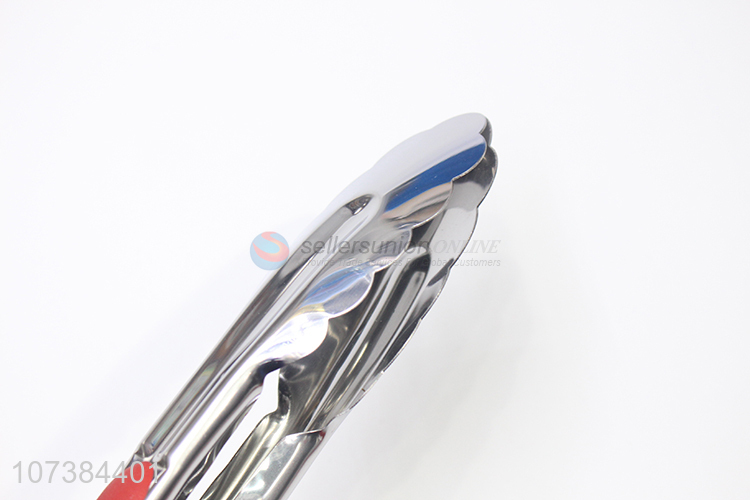 Hot sale 9 inch kitchenware stainless steel food tong serving tongs