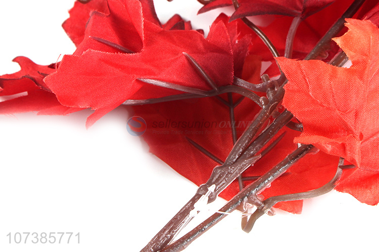 Bottom price garden decoration artificial maple leaf false leaf