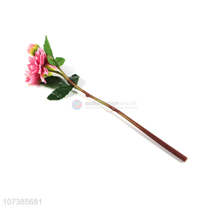 Hot sale indoor decoration lifelike dahlia flowers artificial flower