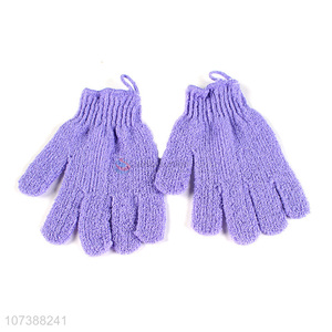 New Arrival Five Fingers Nylon Exfoliating Bath Gloves