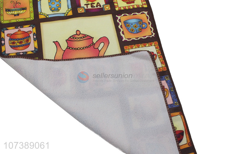 Good Quality Tea Set Pattern Microfiber Tea Towel