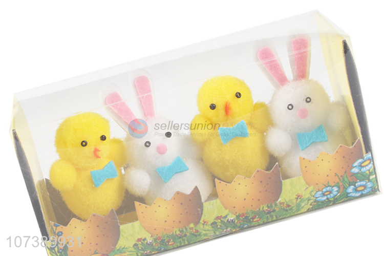 High Quality 4Pcs Easter Home Decoration Easter Chick Bunny