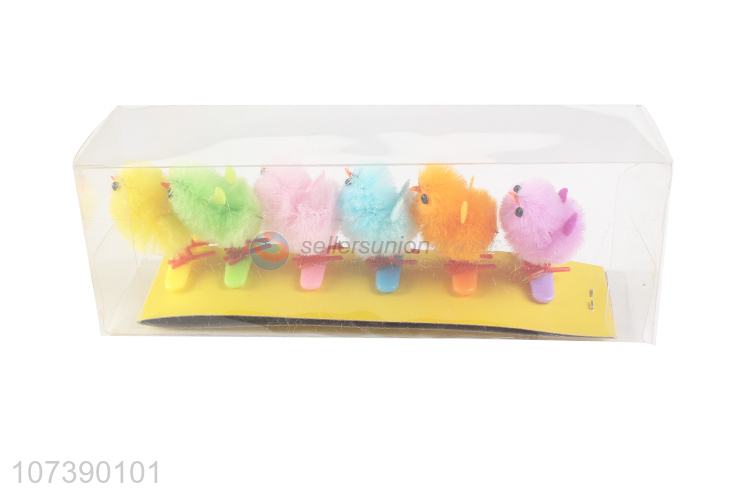 New Product Holiday Supplies Mini Colorful Easter Chicken On Clips