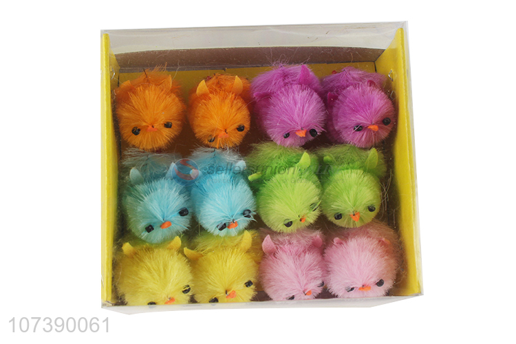 Wholesale Price Easter Decoration Cute Mini Colorful Chicks