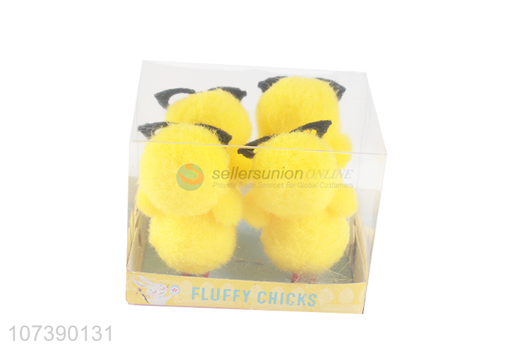 Suitable Price Cute Yellow Chick Wearing Black Glasses Easter Decoration