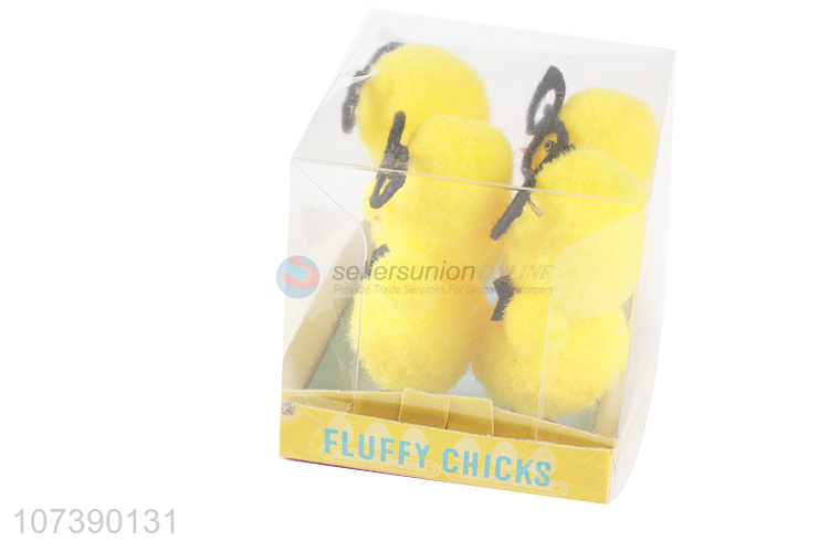 Suitable Price Cute Yellow Chick Wearing Black Glasses Easter Decoration