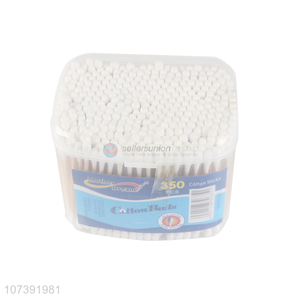 Contracted Design Double Tipped Disposable Wooden Stick Cotton Swabs