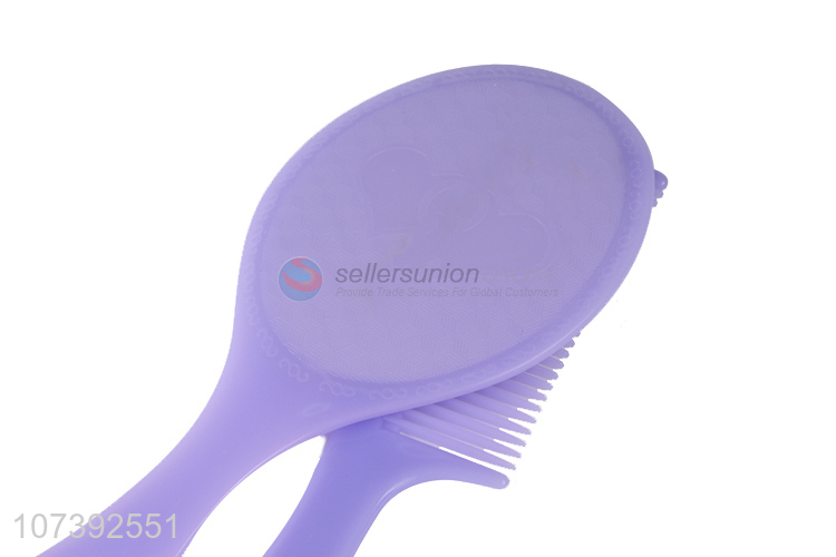 Unique Design Girls Colorful Portable Plastic Mirror Comb Set