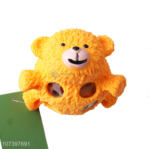 Hot Selling Cute Bear Colour Bead Squeeze Ball Toy