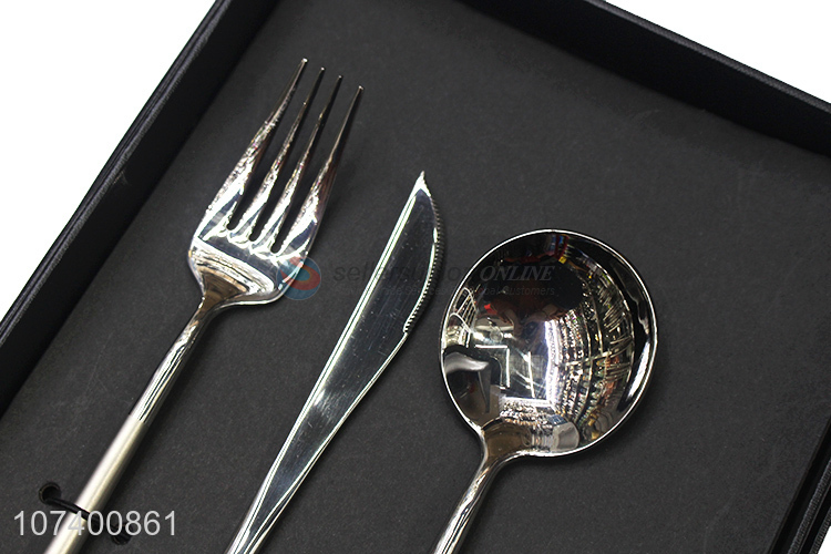 Factory direct sale deluxe stainless steel cutlery metal dinnerware set