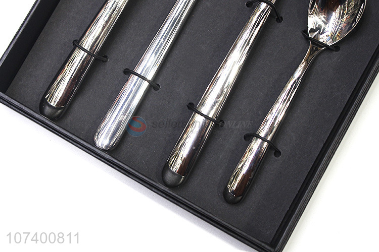 Most popular personalized 4 pieces stainless steel cutlery set