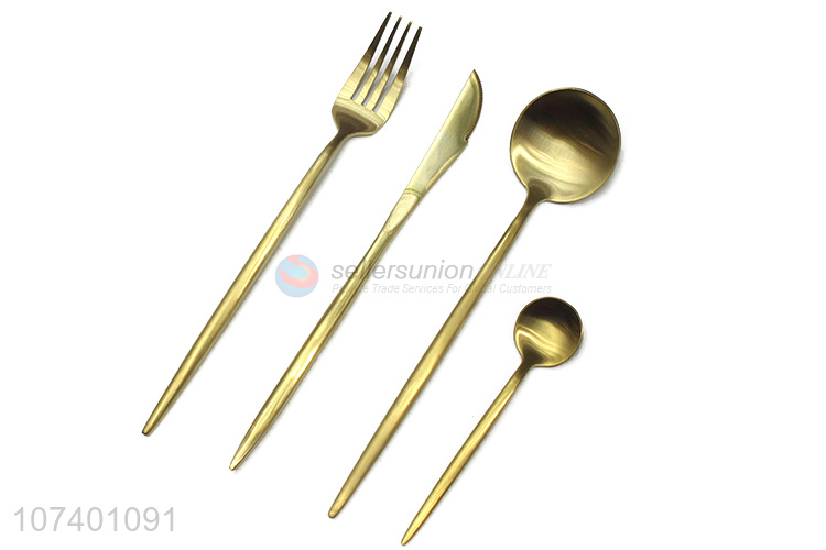 Reasonable price high-end metal flatware set for western restaurant