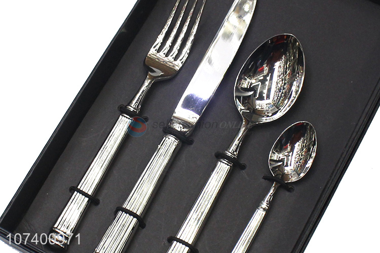 Factory wholesale high-end metal flatware set for western restaurant