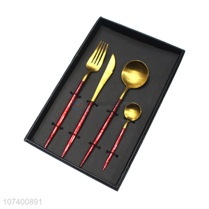 New products upscale crackle design stainless steel tableware gift box