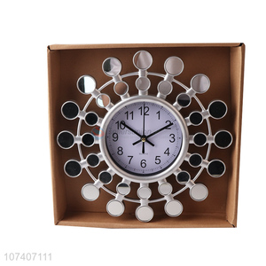 Creative design home decoration gold European style plastic wall clock