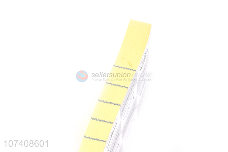 Low price private label yellow lined sticky notes/adhesive note pad