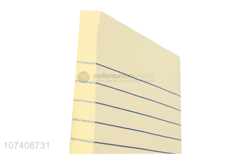 Good sale yellow lined paper sticky notes self-adhesive memo pad