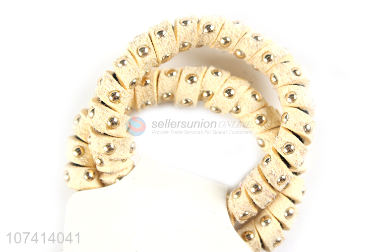 Hot products rivets twist hair ring elastic hair rope