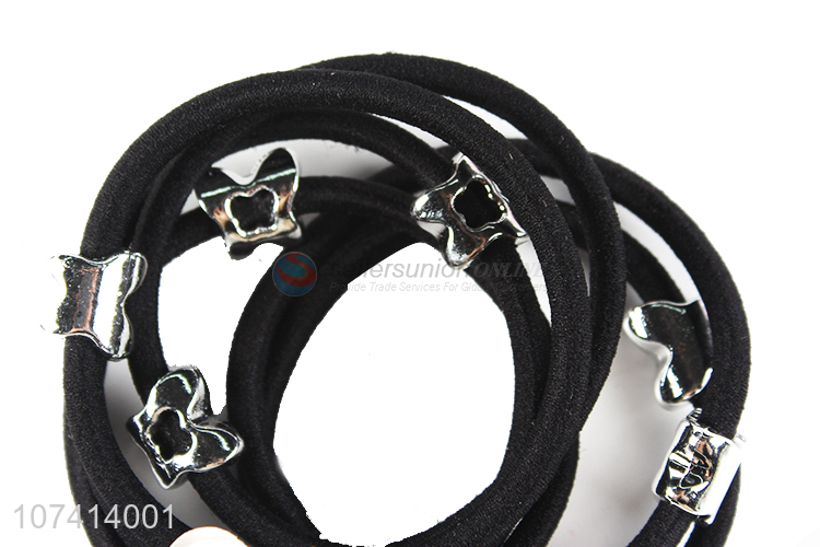 China manufacturer silver ornaments hair rope elastic hair band