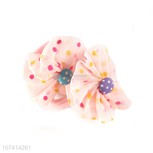 China manufacturer cloth flower hair band elastic hair ties