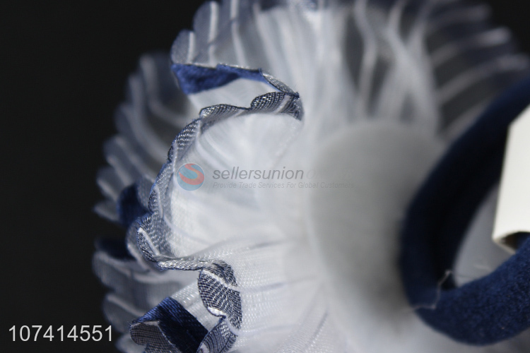 China supplier exquisite 3d flower hair rope gauze hair band