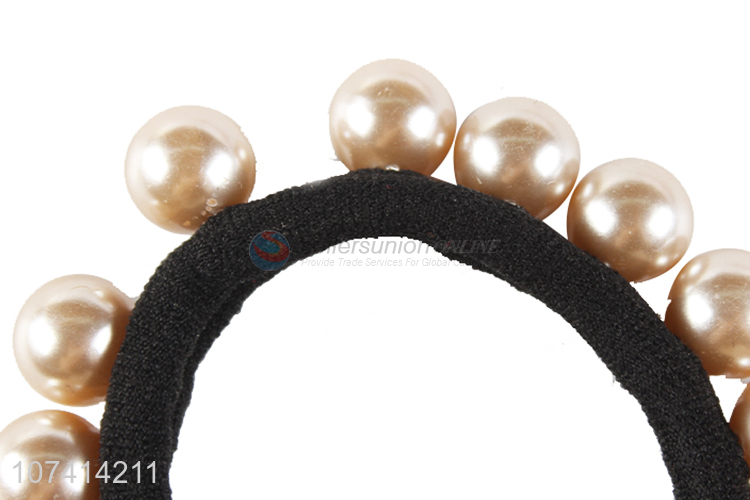 Suitable price popular hair band elastic hair tie with pearls