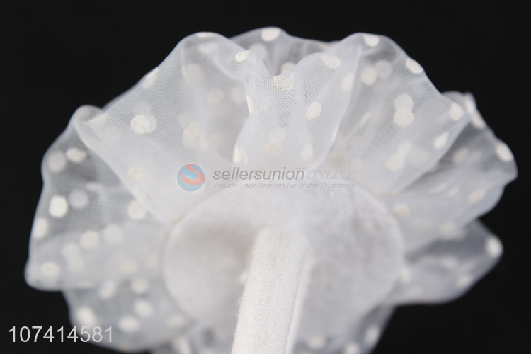 Wholesale cheap fancy 3d flower hair ring gauze hair accessories