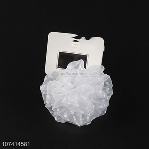 Wholesale cheap fancy 3d flower hair ring gauze hair accessories