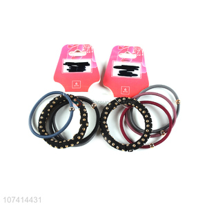 New design rivets hair rope set elastic hair band set