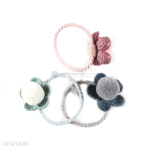 Good market cute flower hair rope elastic hair band