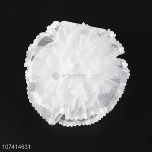 Factory price delicate chrysanthemum flower hair ties hair ring