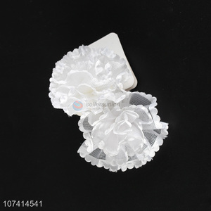 Hot selling fashion 3d flower hair ring elastic hair rope