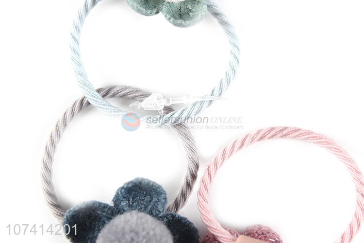 Good market cute flower hair rope elastic hair band