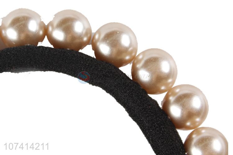 Suitable price popular hair band elastic hair tie with pearls