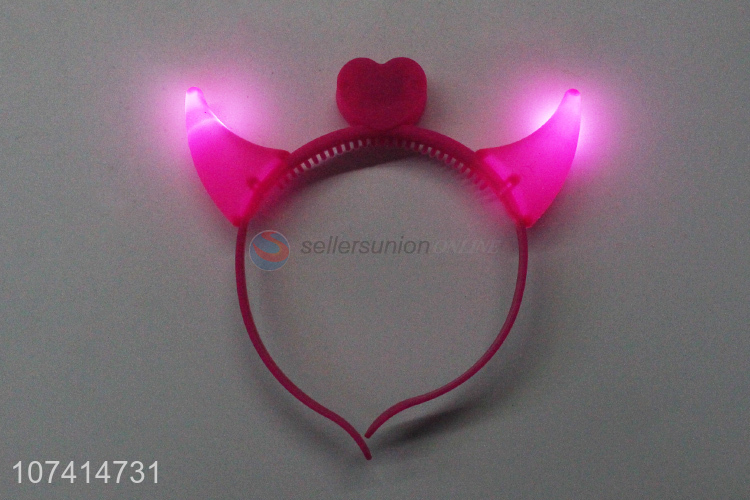 Best Selling Hair Accessories Horns Flashing Led Hair Clasp