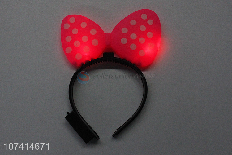 High Quality Bow Hair Band Butterfly Led Flashing Headband