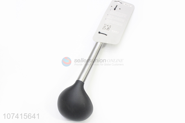 Wholesale Price Silicon Soup Ladle With Stainless Steel Long Handle