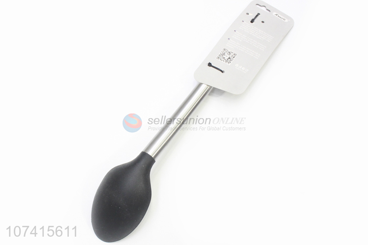 Competitive Price Stainless Steel Handle Silicone Tongue Spoon