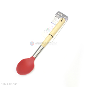 Unique Design Long Landle Food Grade Silicone Meal Spoon