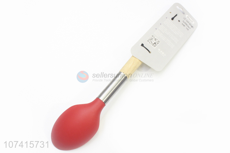 Unique Design Long Landle Food Grade Silicone Meal Spoon